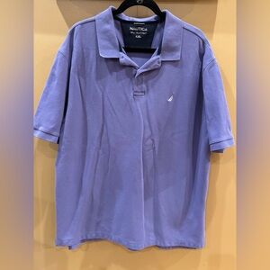 Nautica Men's Purple Polo Short Sleeve Shirt Size XXL Cotton 100%.